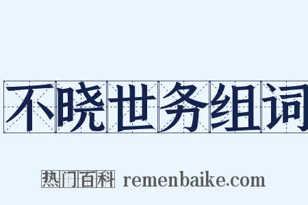 不晓世务组词是什么意思的图片